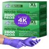 SAFEWAY USA 4000 pcs, X-Large, 4 Mil Nitrile Disposable Gloves  Multi-Purpose Powder-Free & Non-Latex Textured Fingertips for Medical Use, Nursing, Lab Work, Kitchen Prep, Cleaning, Tattooing & More view 1