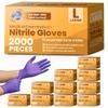 SAFEWAY USA 2000 pcs, Large, Nitrile Disposable Gloves  Multi-Purpose Powder-Free and Non-Latex Textured Fingertips for Medical Use, Nursing, Lab Works, Kitchen Prep, Cleaning, Tattooing & More view 1