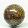 52mm Fruit Jasper Sphere Natural Ajooba Jasper Mineral Ball Sparkling Conglomerate Crystal Polished Stone - India + Stand view 3