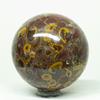 52mm Fruit Jasper Sphere Natural Ajooba Jasper Mineral Ball Sparkling Conglomerate Crystal Polished Stone - India + Stand view 4