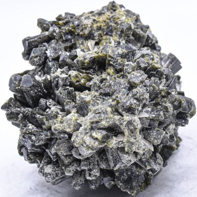 300g 2.5" Green Columnar Epidote Pistacite Crystals Druzy Cluster Rough Natural Gemstone Crystal Mineral Raw Specimen - Peru