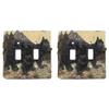 Set Of 2 Rustic Western Bear And Cubs Double Toggle Light Switch Plate Cover view 2