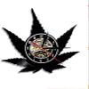 Vinyl Record Wall Clock 30 Cm Maple Leaf Vinyl Record Wall Clock Modern Design Vinyl Record Laser Cut Time Clock 3D Art Wall Home Decor view 1