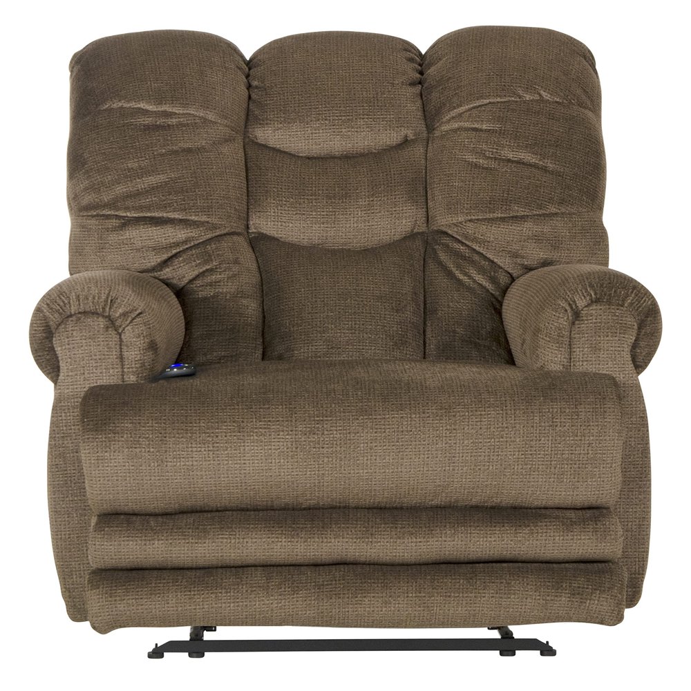 Catnapper Warner Power Headrest w/Lumbar Power Lift Lay Flat Recliner w/Dual Motor & Extended Ottoman-Putty