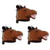 Beistle Unisex Plush Horse Head Hats, 3 Pieces - Western Costume Accessories, Farm Themed Party Supplies, Crazy Animal Headwear, Dress-Up Accessories, Derby Day Novelty Caps view 1