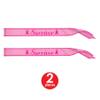 Beistle Survivor Satin Sashes 2 Pack Pink Awareness Sash with Breast Cancer Ribbon Design for Fundraisers Walk Events, Remission Pride, Awareness and Support Celebrations, Adult Size 4" x 33" view 4