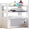 KB Designs - Freestanding Bathroom Floor Storage Organizer Cabinet with Doors and Shelves, White view 3