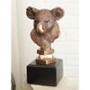 1 Pcs Exotic Australian Koala Bear Head Bust Statue Bronze Electroplated Finish view 1