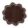 Brown Extremely Absorbent Cotton Material Rugs for Bathroom Floor 30" Round, Machine Washable Shabby-Chic Style Non-Skid Latex Backing | All Season Pretty Chocolate Shade Fade and Shrink-Resistant view 1