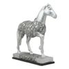 1 Pcs Equestrian Filigree Graceful Sauntering Silver Horse Statue 7.75" Long view 4