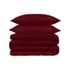 Linen Era Alaskan King Duvet Cover 5 Piece All Season 800 TC Cotton Burgundy Comforter Cover Alaskan King 132 x 120 view 1