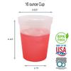 Rolling Sands 16 Oz Reusable Plastic Stadium Cups, Bulk 50 Pk, Made in USA, BPA-Free Dishwasher Safe Color Changing Tumblers, Frost to Red Pink view 2