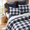 Levtex Home - Camden Bedspread Set - King Bedspread (120 x 118 in.) + Two King Pillow Shams (36 x 20 in.) - Buffalo Check in Navy and Cream - Reversible Pattern - Cotton view 4