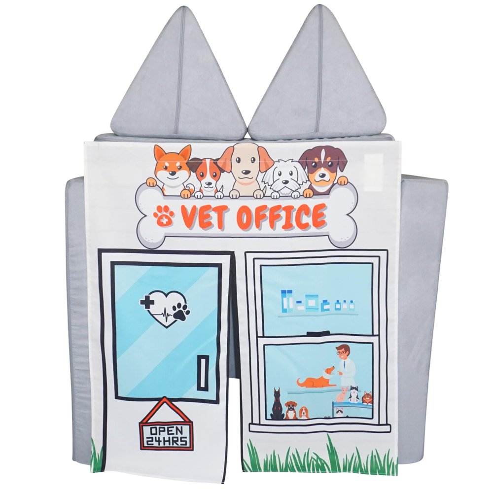 Couch Swag Play Panel for Childrens Foam Sofa Kids Couch (Vet Office)