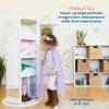ECR4Kids Rotating Dress-Up Carousel, Costume Organizer, White Wash view 3