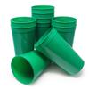 Rolling Sands 32 Oz Reusable Plastic Cups, 10 Pack, Made in USA, BPA-Free Dishwasher Safe Tumblers, Green view 1
