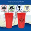 Rolling Sands 32 Oz Reusable Plastic Cups, 10 Pack, Made in USA, BPA-Free Dishwasher Safe Tumblers, Clear view 3