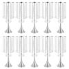 10Pcs Wedding Centerpieces for Tables, 55cm/21.6inch Tall Vases for Centerpieces Metal Silver Centerpieces Table Decorations for Wedding Ceremony Party Birthday Anniversary Events view 4