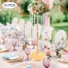 10Pcs Wedding Centerpieces for Tables, 70cm/27.5inch Tall Vases for Centerpieces Metal Gold Centerpieces Table Decorations for Wedding Ceremony Party Birthday Anniversary Events view 2