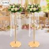10Pcs Wedding Centerpieces for Tables, 70cm/27.5inch Tall Vases for Centerpieces Metal Gold Centerpieces Table Decorations for Wedding Ceremony Party Birthday Anniversary Events view 3