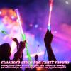 Junkin 200 Pcs Fiber Optic Wands Glow LED Light up Wand Bulk Flashing Sticks with Included Batteries for Party Favors Wedding Birthday Carnival view 4