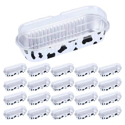 CALLARON 50pcs Aluminum Foil Cake Containers Convenient Baking Food Boxes for Camping Parties Bbq Sturdy Design for Desserts and Meal Prep