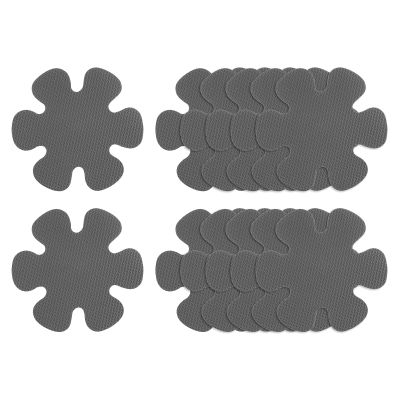 HARFINGTON 12pcs Non Slip Bathtub Stickers Bath Shower Floor 3.15" Anti-Slip Sticker Tape Flower Style Decals for Bathroom Kitchen Bathtub Treads Stairs, Gray