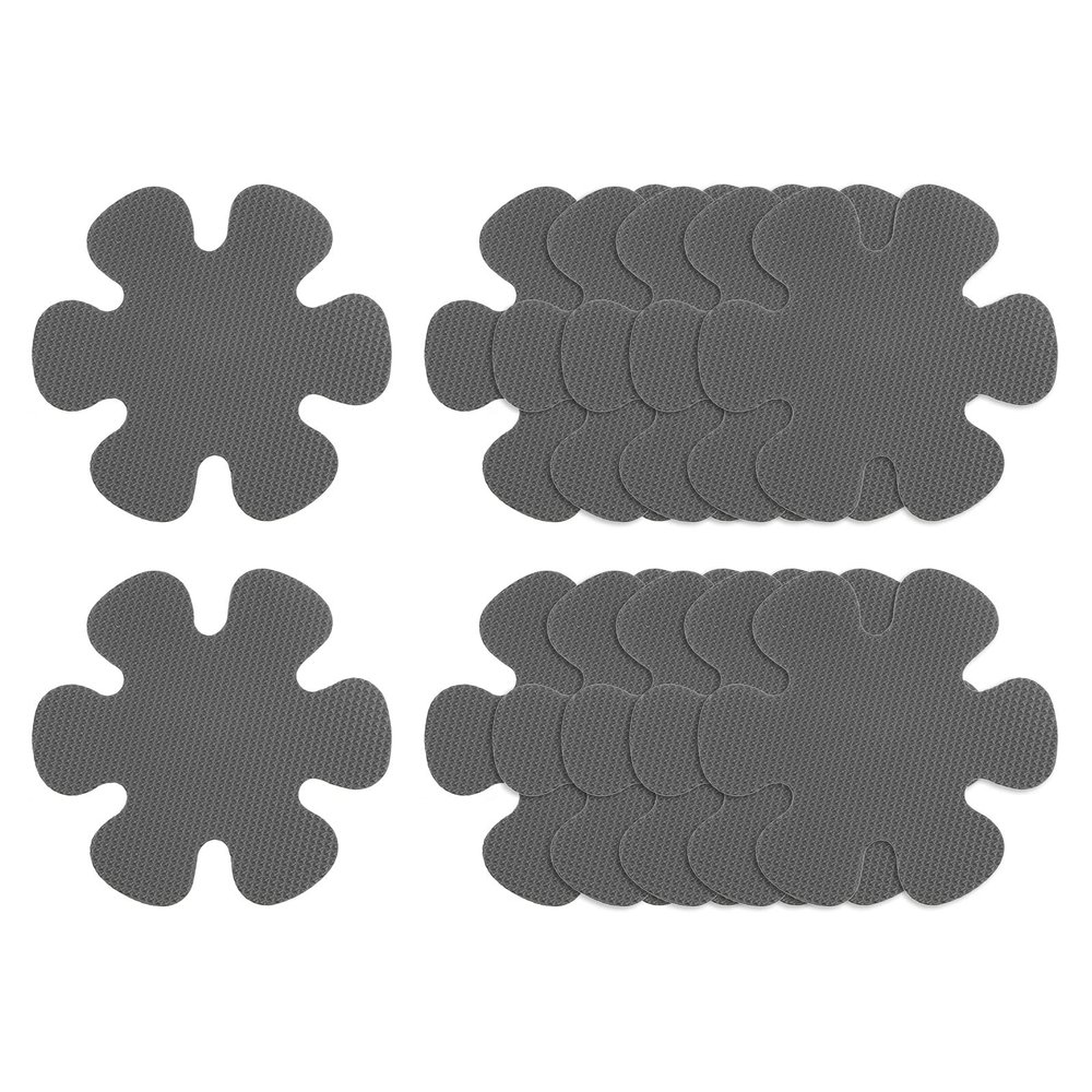 HARFINGTON 12pcs Non Slip Bathtub Stickers Bath Shower Floor 3.15" Anti-Slip Sticker Tape Flower Style Decals for Bathroom Kitchen Bathtub Treads Stairs, Gray
