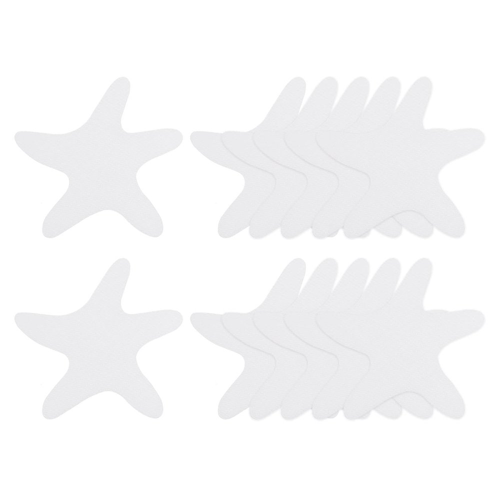 HARFINGTON 12pcs Non Slip Bathtub Stickers Bath Shower Floor 3.86" Anti-Slip Sticker Tape Starfish Style Decals for Bathroom Kitchen Bathtub Treads Stairs, Transparent