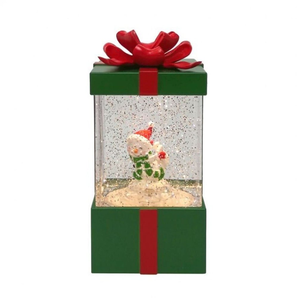 Regency International 6" Led B/O TMR Snowman in Pkg WTR Globe USB, Green