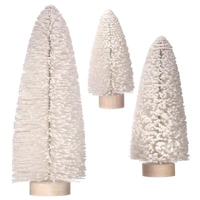 Regency International 12/18/24" Snow Tip Bristle Tree, Set of 3