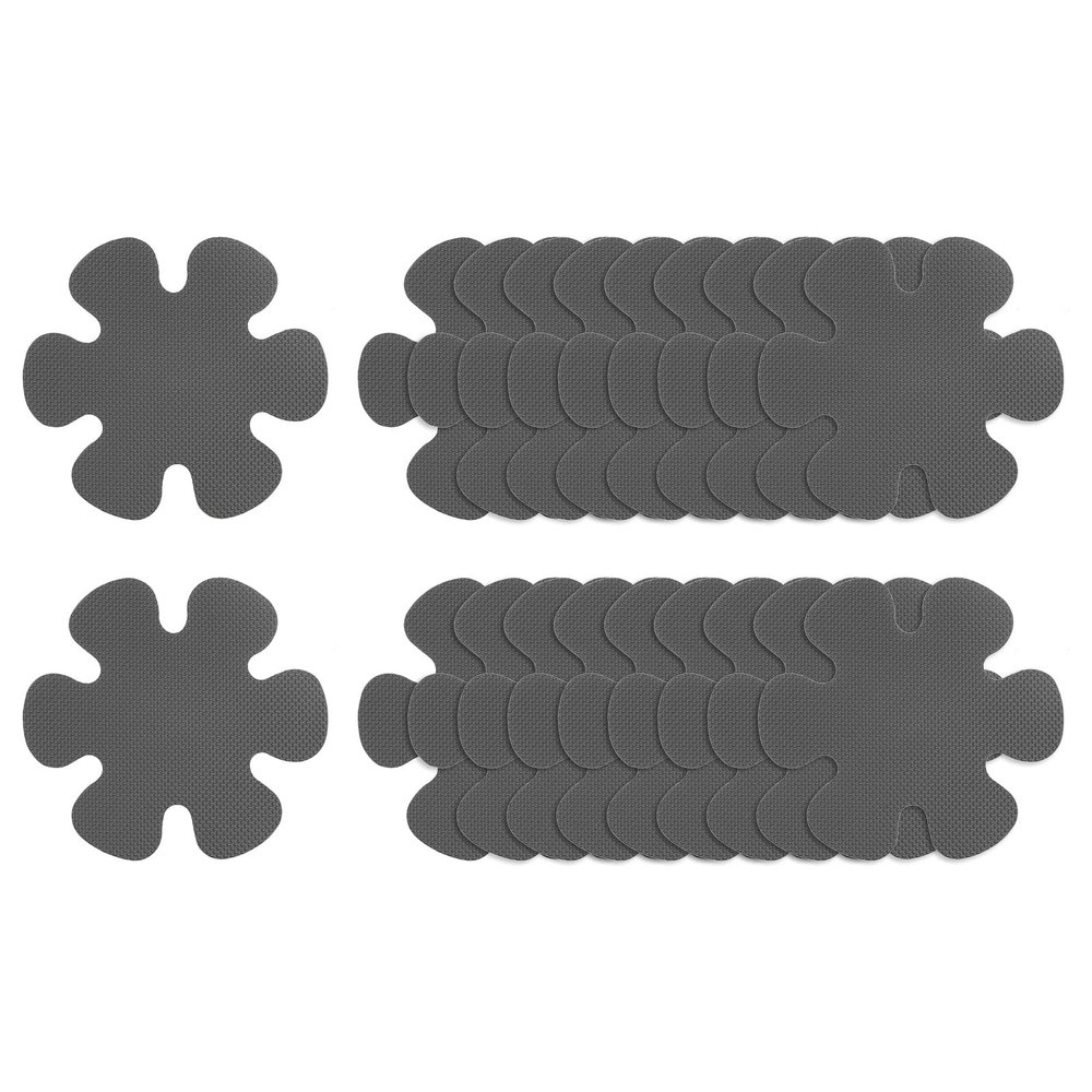 HARFINGTON 20pcs Non Slip Bathtub Stickers Bath Shower Floor 3.94" Anti-Slip Sticker Tape Flower Style Decals for Bathroom Kitchen Bathtub Treads Stairs, Gray