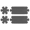 HARFINGTON 20pcs Non Slip Bathtub Stickers Bath Shower Floor 3.94" Anti-Slip Sticker Tape Flower Style Decals for Bathroom Kitchen Bathtub Treads Stairs, Gray view 1