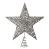 Regency International Sequin, Bead and Glitter Star Christmas Tree Topper (Silver) view 1