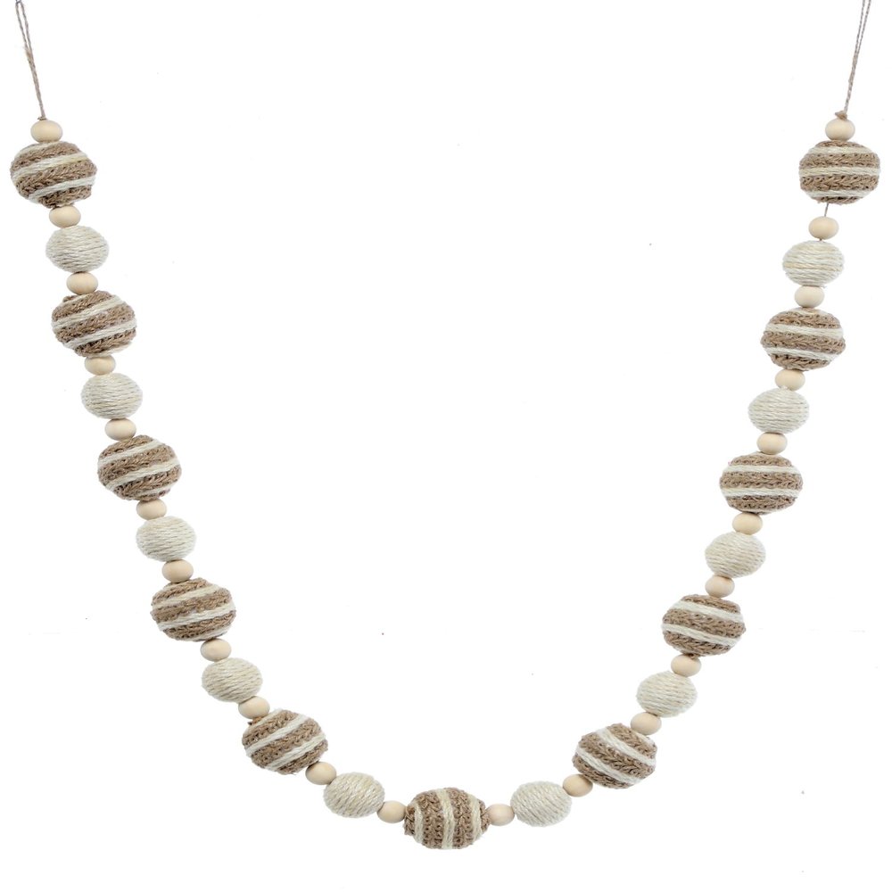 Regency International 48" Woven Jute/Bead Garland