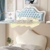 CAMZ Velvet Bed Headboard Slipcover for Queen King Full Twin Cal King, Stretch Curved Bed Headboard Cover Dustproof Protector Cover Washable view 4