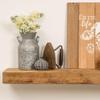 Modern Timber Craft Reclaimed Wood Floating Wall Shelf | Solid Rustic American Barnwood with Floating Shelf Brackets | 2.75" Thickness | 36" L x 7" D, Rustic Original - Unfinished view 1
