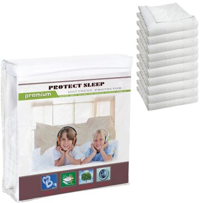 Greaton, Ultra Soft-Premium Zippered Mattress Protector Cover, Water Proof, Breathable and noiseless, Fits Mattress 6 to 9-Inch(Set of 10), King, White