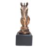 1 Pcs Zebra Horse Bust Statue In Bronze Electroplated Finish view 2