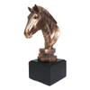1 Pcs Zebra Horse Bust Statue In Bronze Electroplated Finish view 3