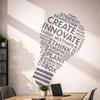 Create Innovate Office Wall Dcor Inspirational Stem Window Classroom Wall Decal School Art Business Motivational Sticker Science Light Bulb Teacher Gift(ig5071) (XL 40 in X 70 in, Grey) view 1