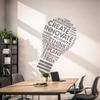 Create Innovate Office Wall Dcor Inspirational Stem Window Classroom Wall Decal School Art Business Motivational Sticker Science Light Bulb Teacher Gift(ig5071) (XL 40 in X 70 in, Grey) view 2