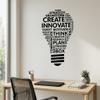 Create Innovate Office Wall Dcor Inspirational Stem Window Classroom Wall Decal School Art Business Motivational Sticker Science Light Bulb Teacher Gift(ig5071) (XL 40 in X 70 in, Grey) view 3