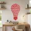 Create Innovate Office Wall Dcor Inspirational Stem Window Classroom Wall Decal School Art Business Motivational Sticker Science Light Bulb Teacher Gift(ig5071) (XL 40 in X 70 in, Grey) view 4