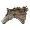 1 Pcs Rustic Faux Driftwood Finish Equine Mustang Horse Head Wall Decor Plaque 18" Wide view 2