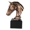 1 Pcs Western Wildlife Handsome Horse Stallion Head Bust Figurine With Trophy Base view 2