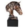 1 Pcs Western Wildlife Handsome Horse Stallion Head Bust Figurine With Trophy Base view 3