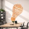 Create Innovate Office Wall Dcor Inspirational Stem Window Classroom Wall Decal School Art Business Motivational Sticker Science Light Bulb Teacher Gift(ig5071) (XL 40 in X 70 in, Orange) view 2