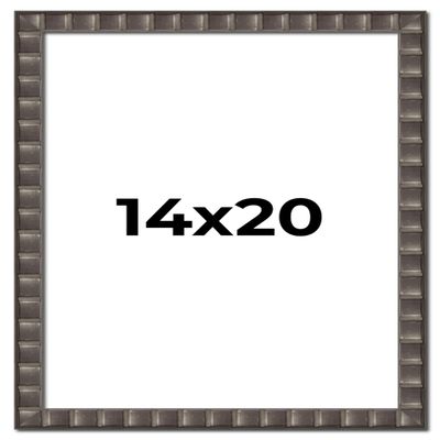 Poster Palooza 14x20 Frame Black Brown Chestnut Mosaic Solid Wood Picture Frame | 1.125 Inch Moulding Width | Complete with UV Acrylic Plexiglass, Foam Board Backing & Hanging Hardware