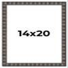 Poster Palooza 14x20 Frame Black Brown Chestnut Mosaic Solid Wood Picture Frame | 1.125 Inch Moulding Width | Complete with UV Acrylic Plexiglass, Foam Board Backing & Hanging Hardware view 1
